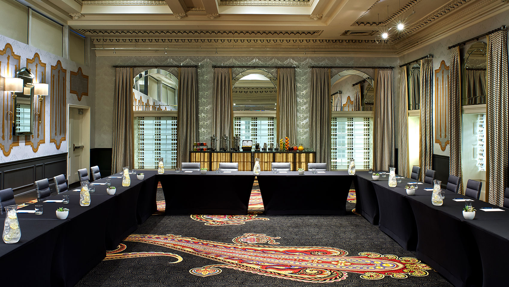 U-shape meeting room set up at Kimpton Hotel Monaco Washington DC