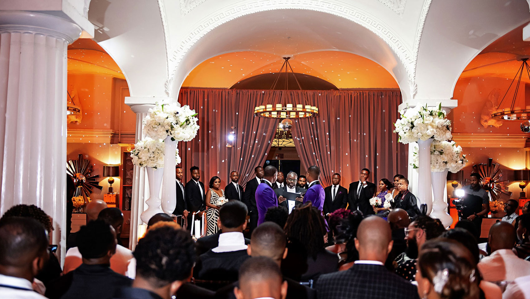 Ceremony in paris ballroom at Kimpton Hotel Monaco Washington DC