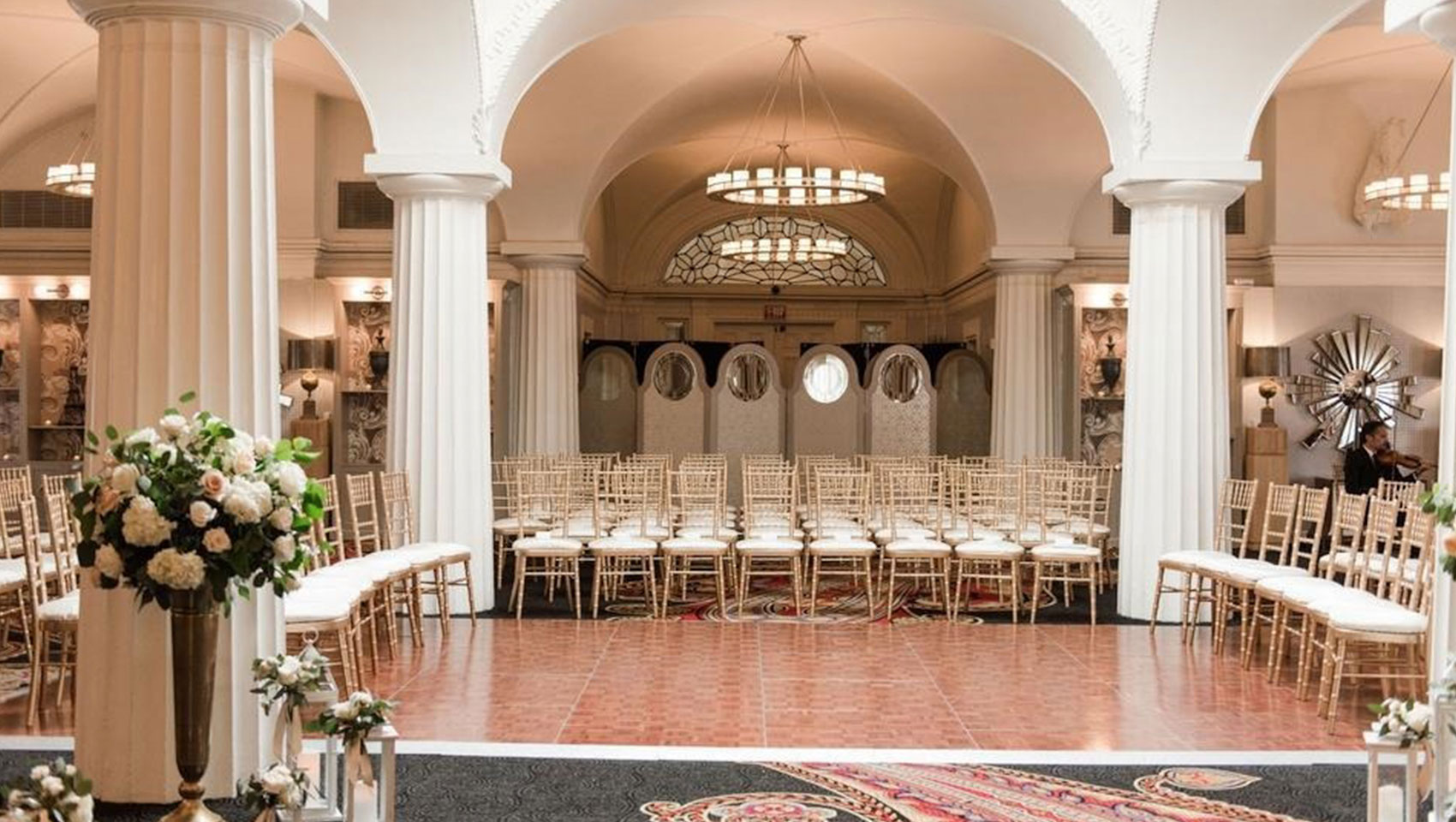 Ceremony Set-up in Paris Ballroom at Kimpton Hotel Monaco Washington DC