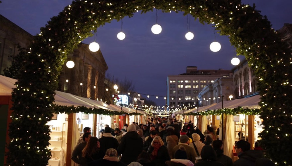 Holiday market near Kimpton Hotel Monaco Washington DC
